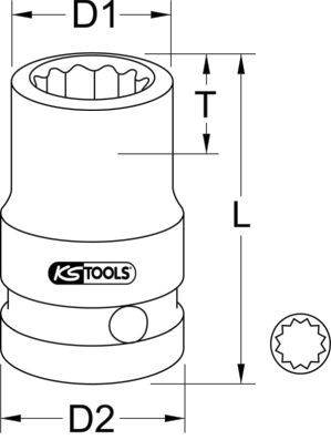 KS TOOLS Торцевая головка 515.0913